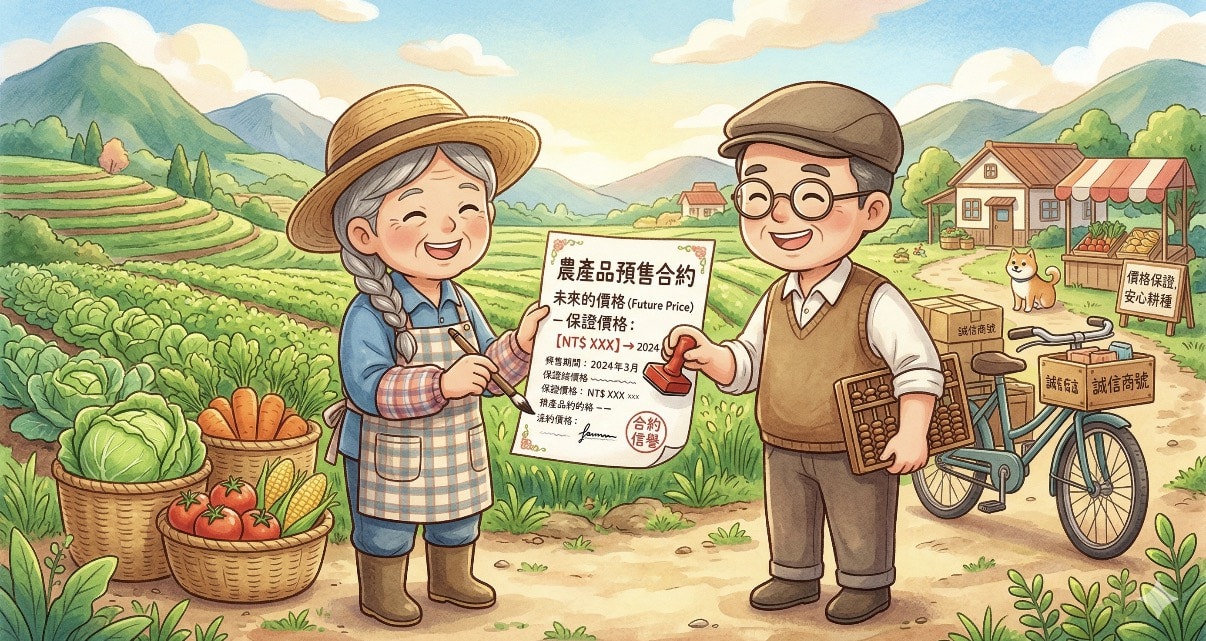 期貨的起源，最早只是農夫為了怕農產品價格大跌，先跟商人「約好未來的價格」的一種保險機制而已。